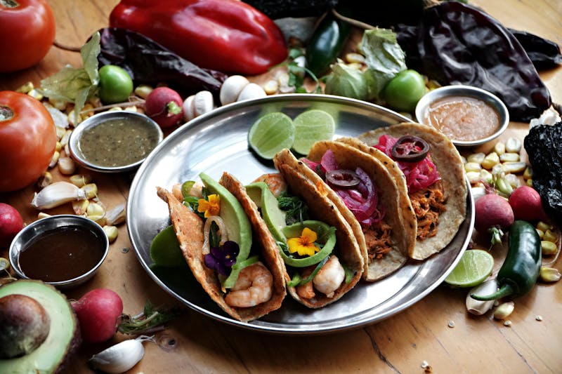 Taco Time signature taco platter with fresh ingredients